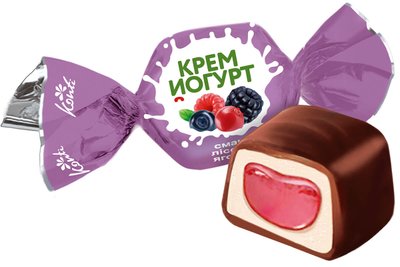 Цукерки «Крем-йогурт» смак лісові ягоди 417404089  фото
