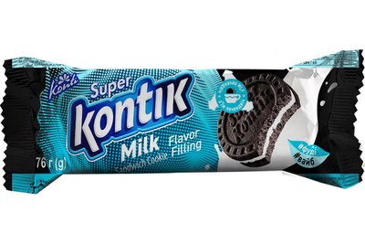 Печиво-сендвіч "Super Kontik" з начинкою зі смаком молока 417402746  фото