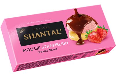 Десерт «Shantal’» мус зі смаком полуниці з вершками 417404104  фото